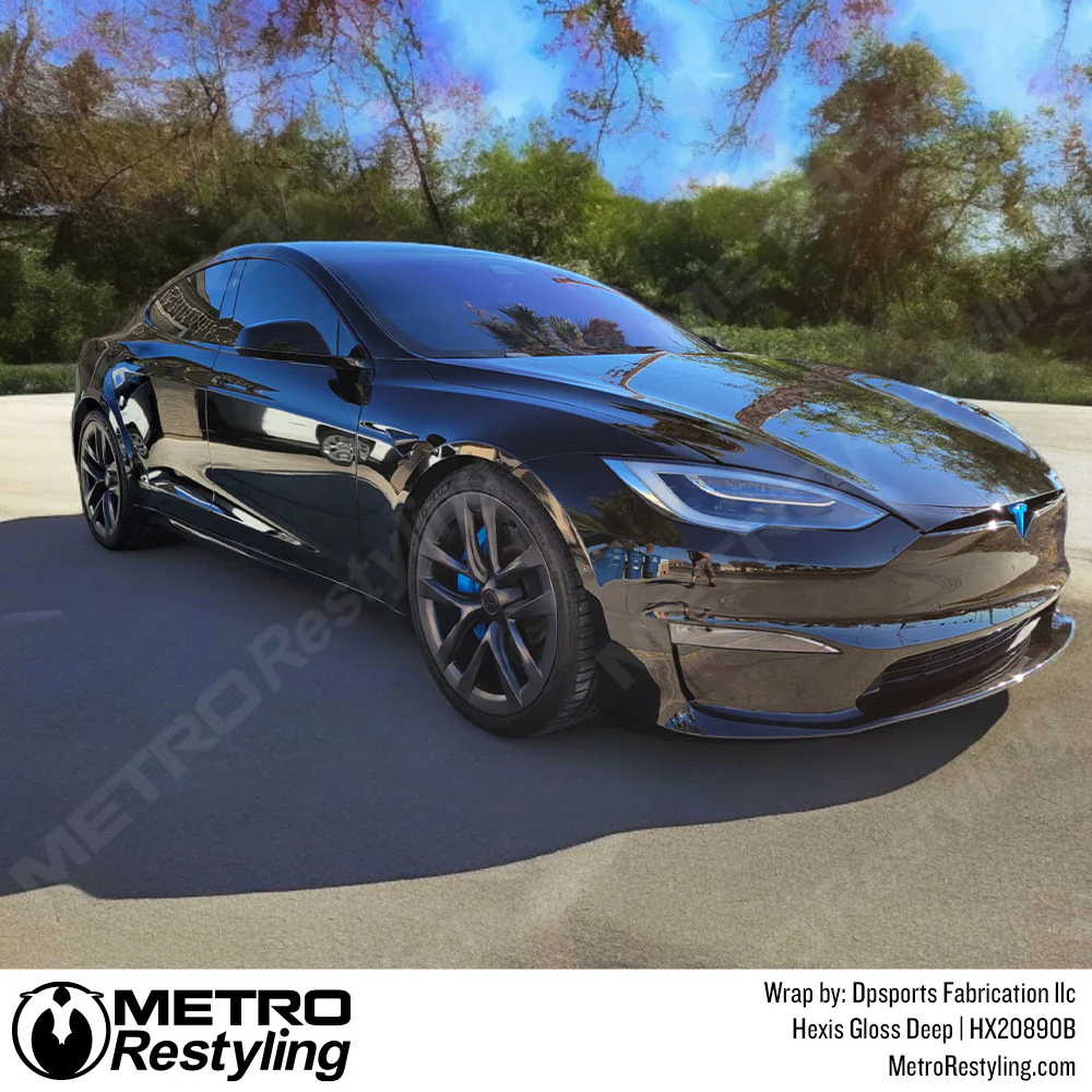 Hexis Gloss Deep Black Vinyl Wrap | HX20890B - Image 8