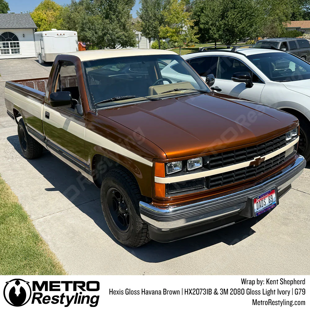 Hexis Gloss Havana Brown Vinyl Wrap | HX20731B - Image 3