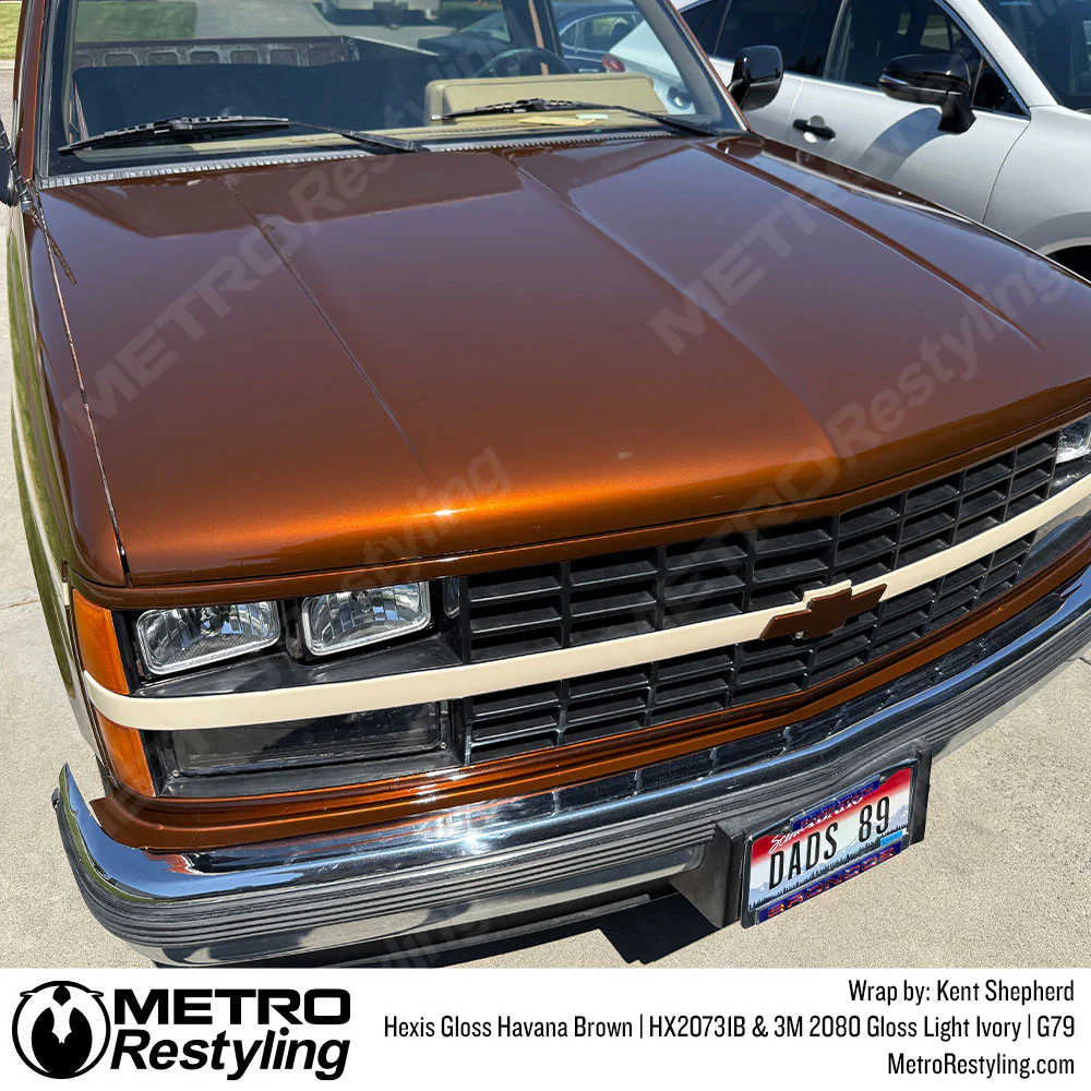 Hexis Gloss Havana Brown Vinyl Wrap | HX20731B - Image 5