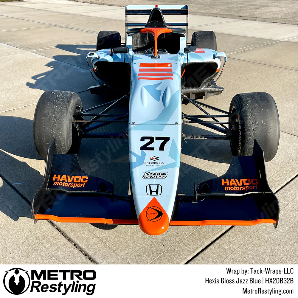 Hexis Gloss Jazz Blue Vinyl Wrap | HX20B32B - Image 3