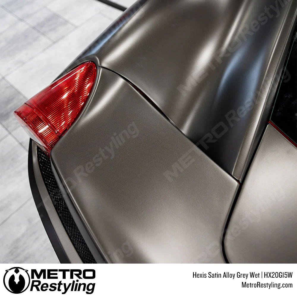Hexis Satin Alloy Grey Wet Vinyl Wrap | HX20G15W - Image 5