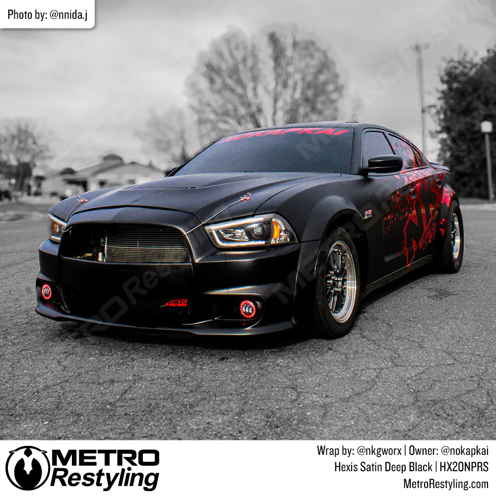 Hexis Satin Deep Black Vinyl Wrap | HX20NPRS - Image 3