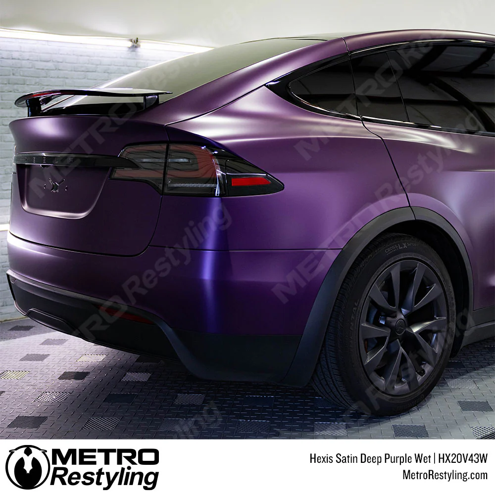 Hexis Satin Deep Purple Wet Vinyl Wrap | HX20V43W - Image 6