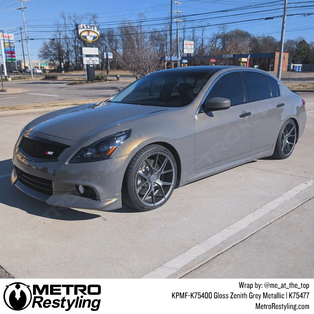 KPMF K75400 Gloss Zenith Grey Metallic Vinyl Wrap | K75477 - Image 10
