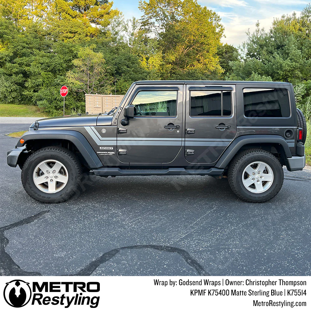 KPMF K75400 Matte Sterling Blue Vinyl Wrap | K75514 - Image 5