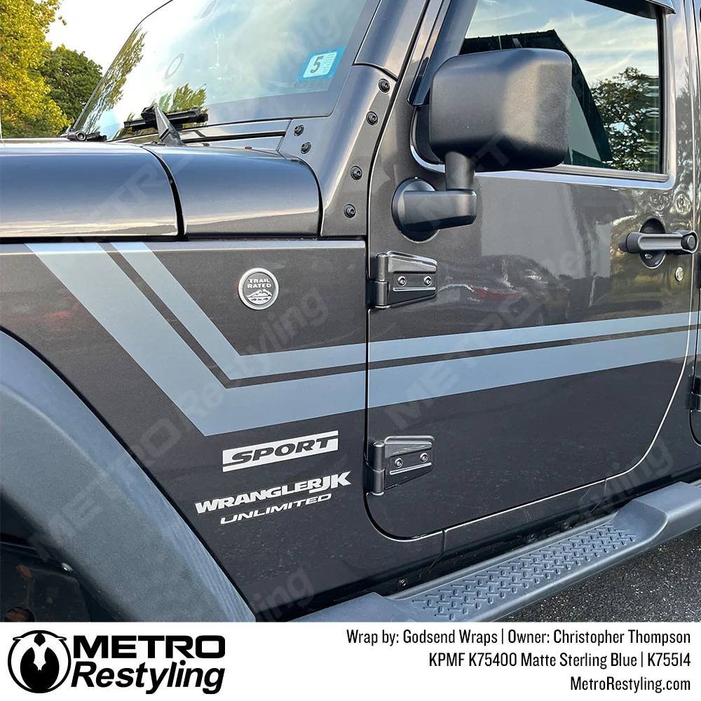 KPMF K75400 Matte Sterling Blue Vinyl Wrap | K75514 - Image 6