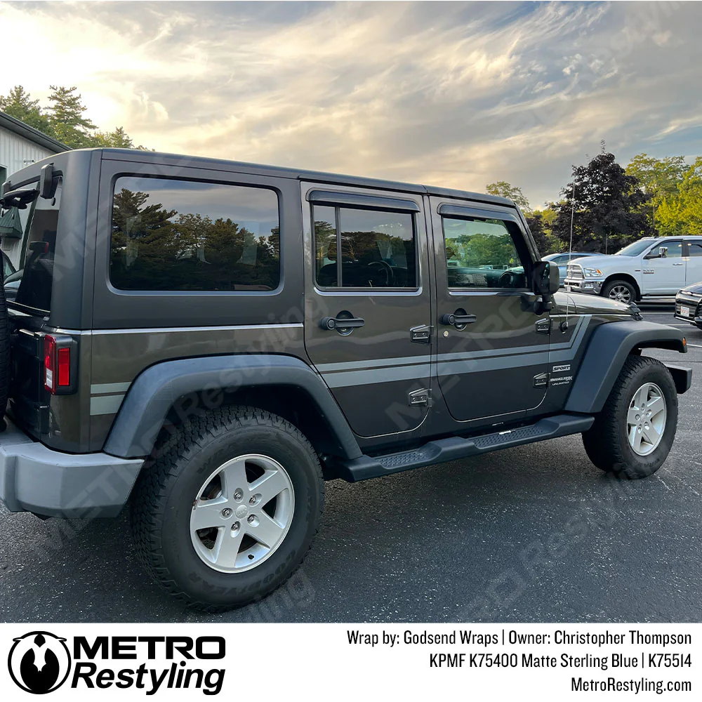 KPMF K75400 Matte Sterling Blue Vinyl Wrap | K75514 - Image 8