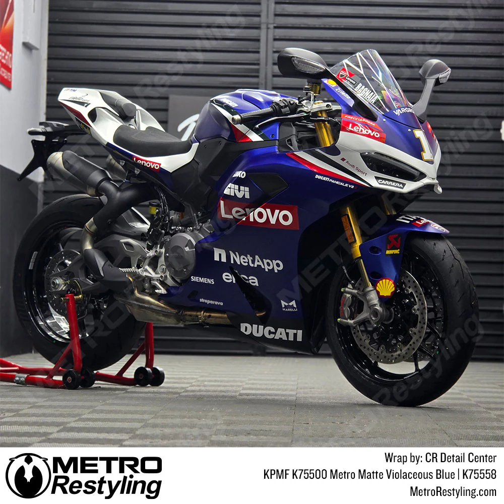 KPMF K75500 Metro Matte Violaceous Blue Vinyl Wrap | K75558 - Image 38