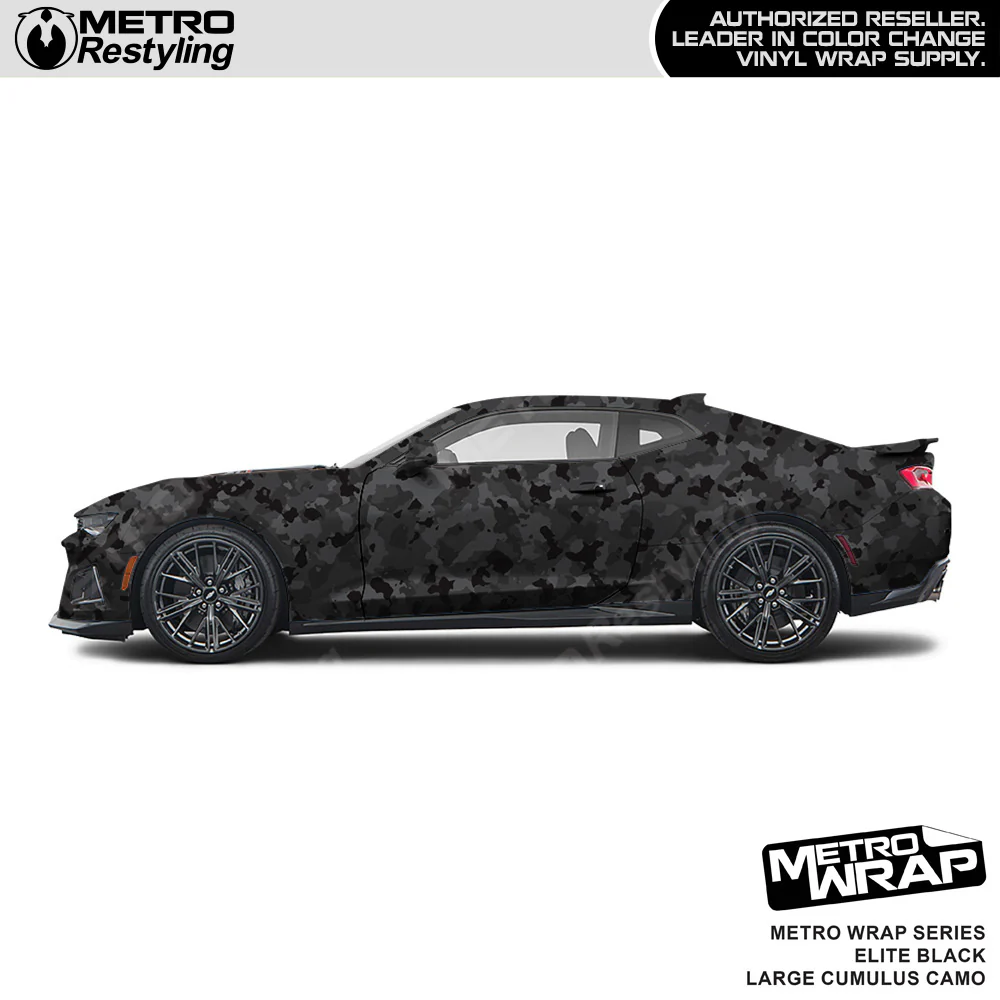 Metro Wrap Large Cumulus Elite Black Camouflage Vinyl Film - Image 3