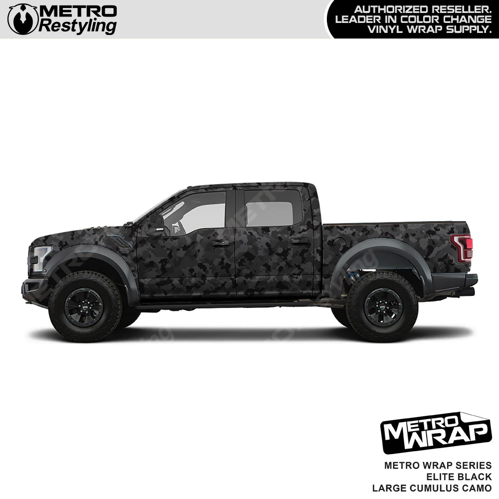 Metro Wrap Large Cumulus Elite Black Camouflage Vinyl Film - Image 4
