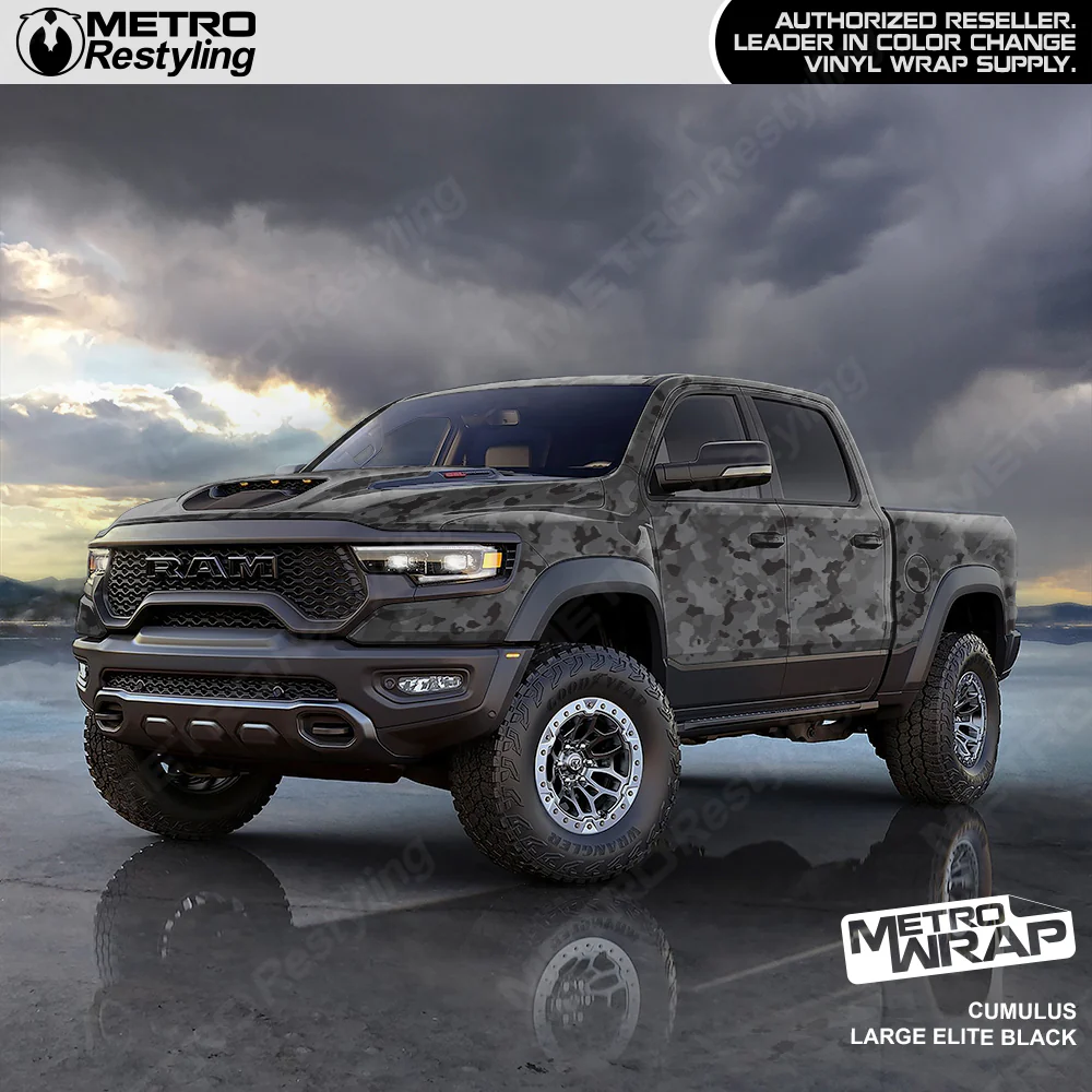 Metro Wrap Large Cumulus Elite Black Camouflage Vinyl Film - Image 5