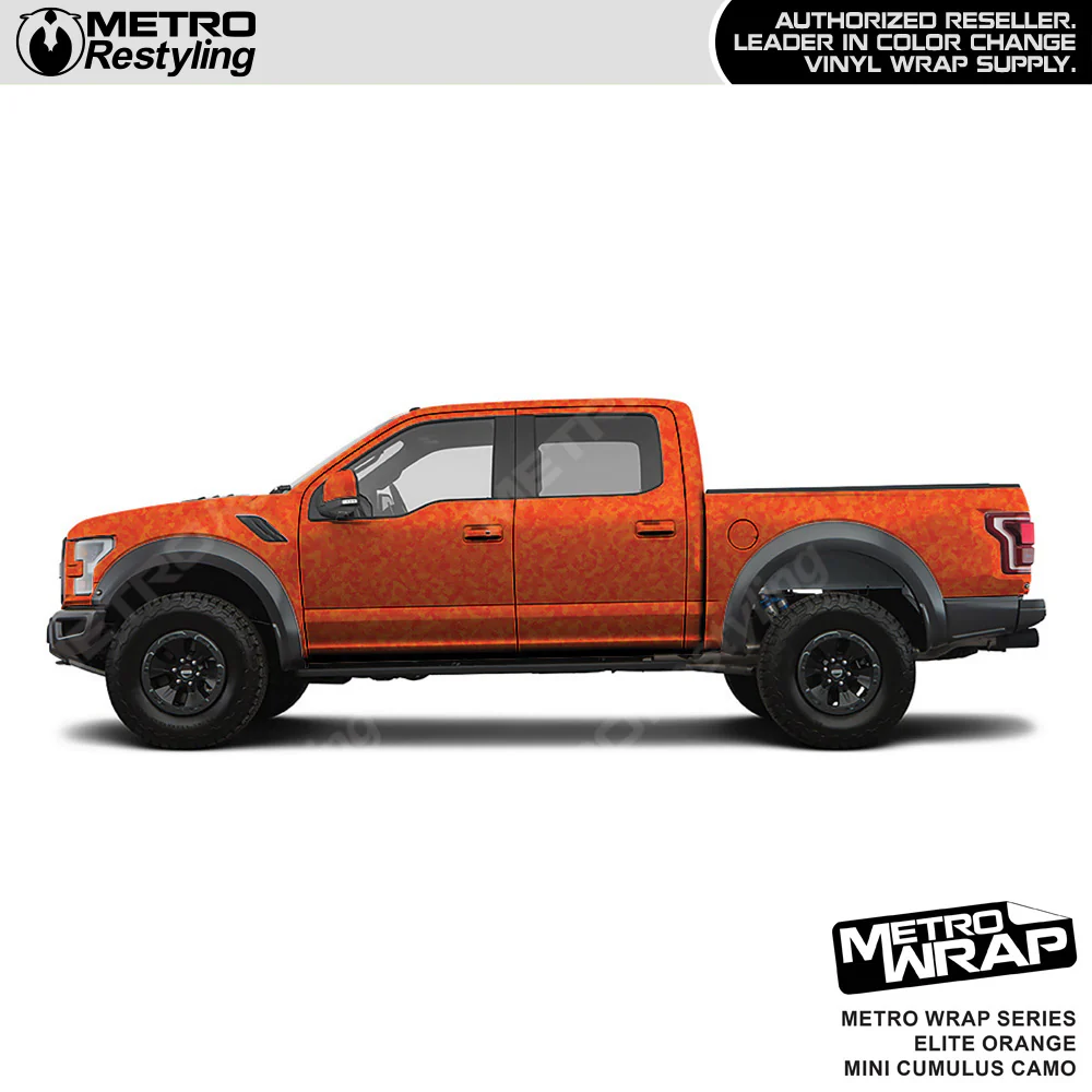 Metro Wrap Mini Cumulus Elite Orange Camouflage Vinyl Film - Image 3