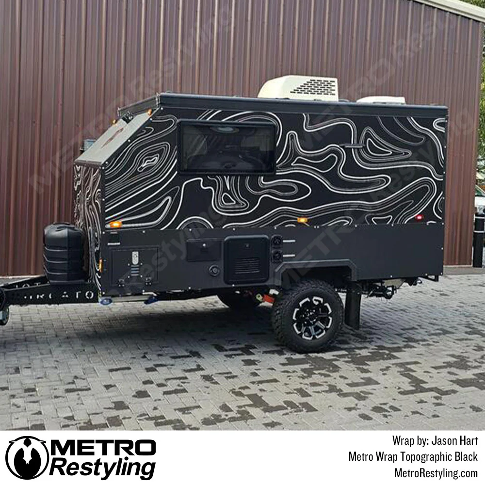 Metro Wrap Topographic Black Vinyl Film - Image 3
