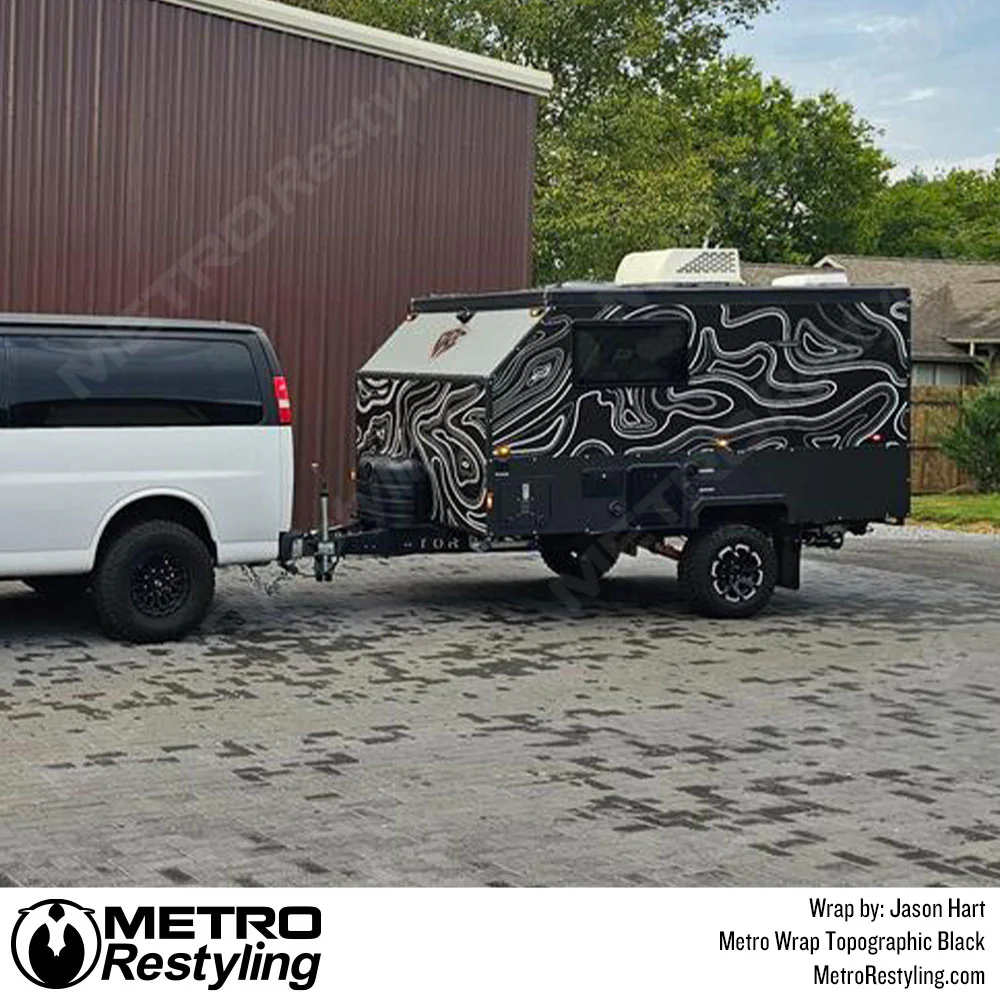 Metro Wrap Topographic Black Vinyl Film - Image 4