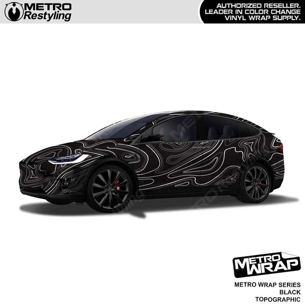Metro Wrap Topographic Black Vinyl Film - Image 5
