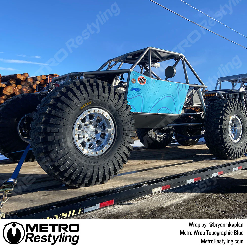 Metro Wrap Topographic Blue Vinyl Film - Image 5