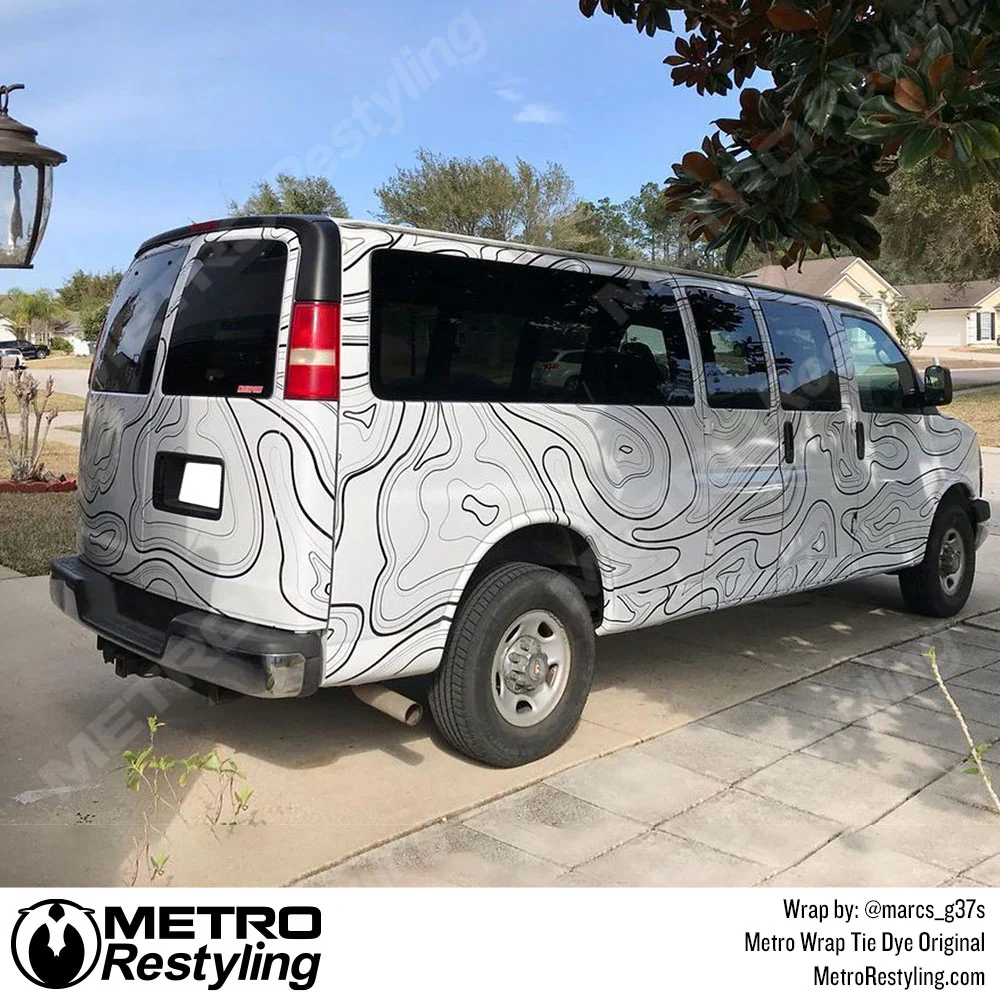 Metro Wrap Topographic White Vinyl Film - Image 4
