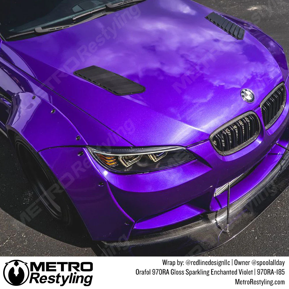 Orafol 970RA Gloss Sparkling Enchanted Violet Vinyl Wrap | 970RA-185 - Image 6