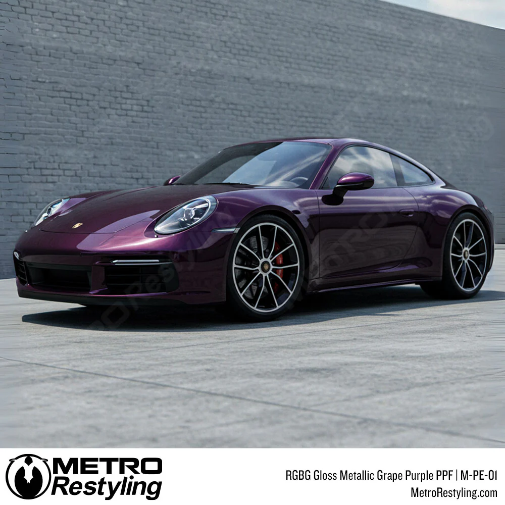 RGBG Gloss Metallic Grape Purple Colored PPF | M-PE-01 - Image 3